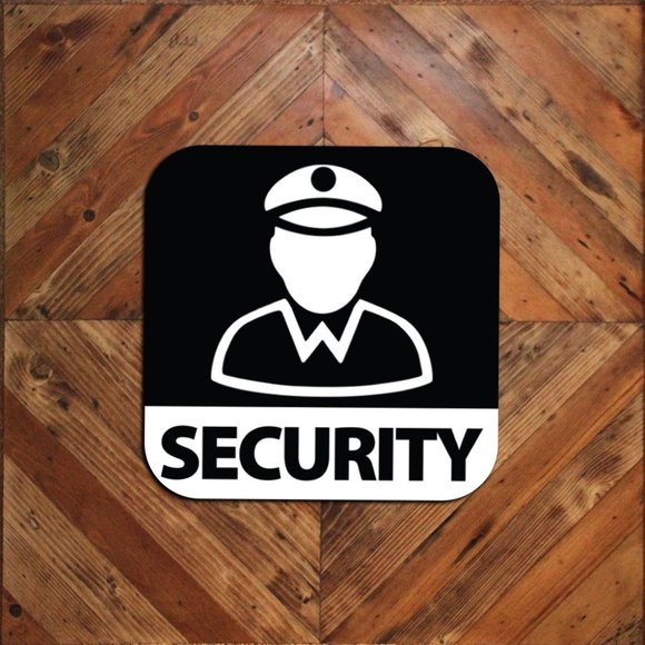 One Generic Security On Duty Car Magnet Sign 9"x9" Guard Patrol Vehicle Signage - Picture 1 of 3
